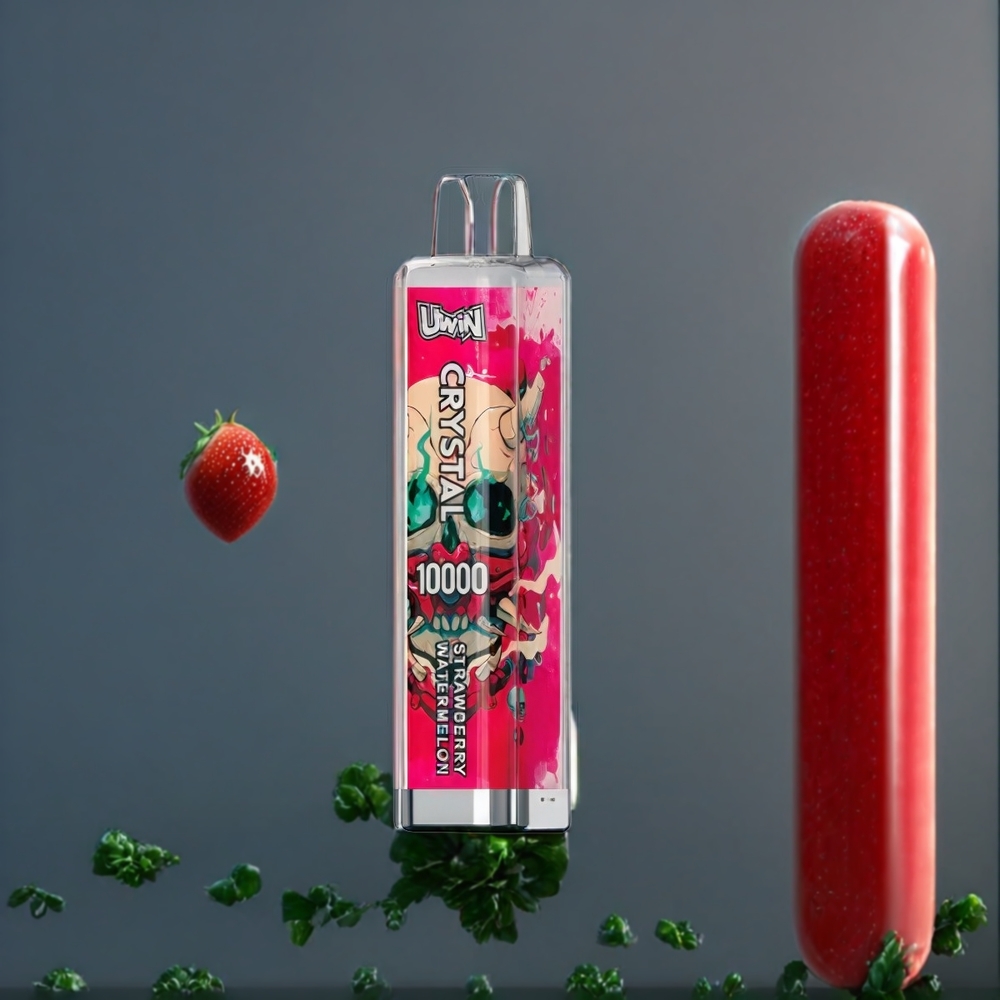 Uwin Crystal Belge 10000 Puffs E-lumière RGB - Fraise Pastèque | Belgique Grossiste | 18ml / Type-C